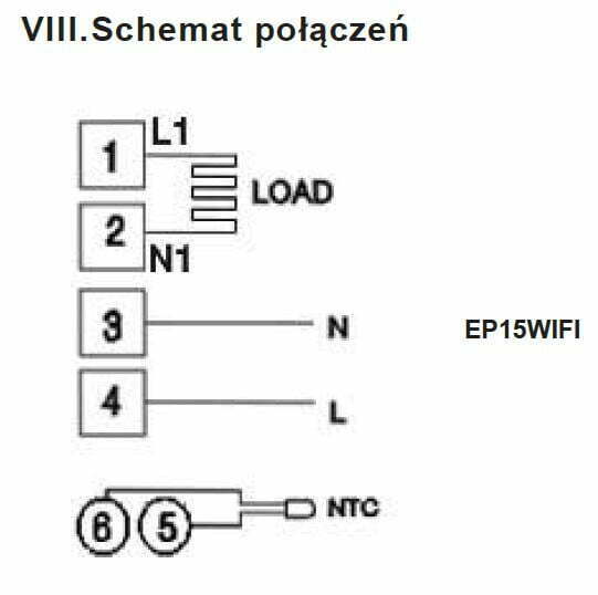 Schild EP-15WiFi sterownik na wyjściu 230V, termostat, czujnik, regulator temparatury pokojowej
